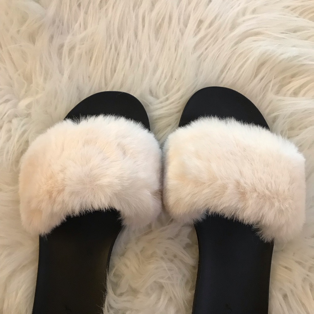 La Luna Fur Slide Sandal